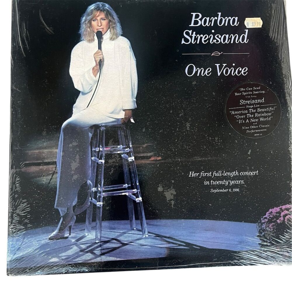 Barbra Streisand One Voice LP Vinyl Record 12" Pop Live Concert 1986
